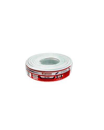 Кабель коаксиальный SAT 703B, 75Ом, Cu/Al/Cu, 75%, 50м, INDOOR, белый REXANT