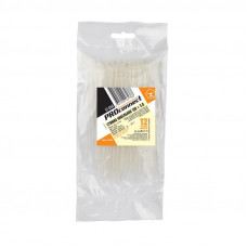 Стяжка кабельная нейлоновая 150x2,5мм, белая (100 шт/уп) PROconnect