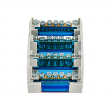 Шина на DIN-рейку в корпусе (кросс-модуль) 4х7 REXANT