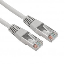 Шнур коммутационный, патч-корд F/UTP RJ45-RJ45, CAT 5e, LSZH серый, 3м REXANT