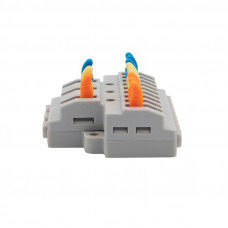 Клемма СМК 3х3 проходная разветвительная 3 полюса, с монтажной площадкой (1 ввод, 3 вывода на полюс) (50 шт./уп.) REXANT