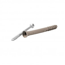 Дюбель-гвоздь потайной бортик, полипропилен 6х60мм, пакет (100 шт/уп) KRANZ