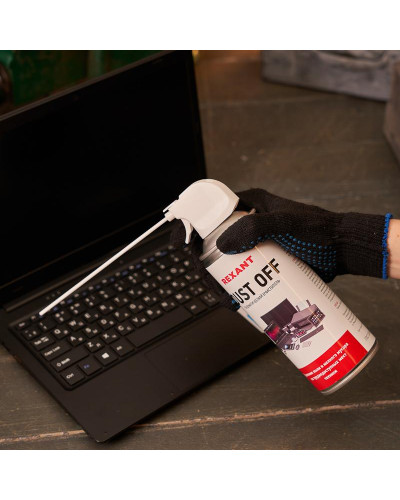 Пневматический очиститель (Сжатый воздух) DUST OFF, 520мл (400мл), аэрозоль REXANT
