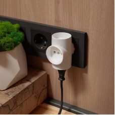 Тройник электрический 10А б/з белый REXANT