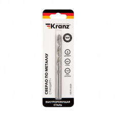 Сверло по металлу 6х93х57мм «Стандарт+» (P6M5 M-2) DIN 338, 1 шт. в блистере KRANZ