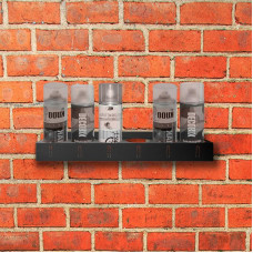 Держатель-органайзер для баллончиков, настенный, с крючками, черный REXANT