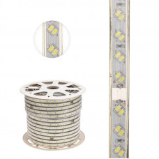Лента светодиодная 220В, SMD5730, 7Вт/м, 120 LED/м, Холодный белый, 6,5х17мм, 100м, без установочного набора, IP67 NEON-NIGHT