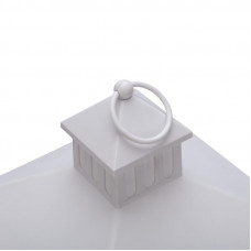 Фонарь декоративный (фигура) с тремя свечами, белый корпус, 24х24х40 см, теплый белый NEON-NIGHT