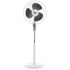 Вентилятор напольный с пультом и таймером, круглое основание DX-1608R 40 Вт, 220V, белый/черный DUX