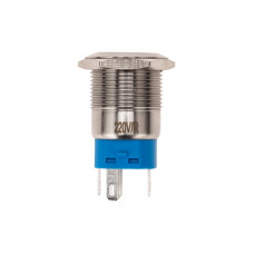 Кнопка антивандальная Ø19 250В Фикс (5с) ON-OFF/OFF-ON подсв/красная REXANT