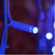 Гирлянда светодиодная Занавес 2х1,5м 360 LED СИНИЙ белый КАУЧУК IP67 постоянное свечение 230В блок в комплекте NEON-NIGHT