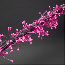 Гирлянда Мишура LED 6 м прозрачный ПВХ, 576 диодов, цвет розовый