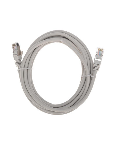 Патч-корд S/FTP, CAT 6A (10G), RJ45-RJ45, 28AWG, LSZH, серый, 3м REXANT