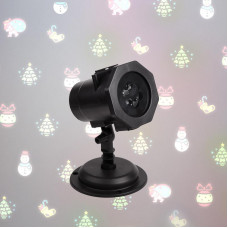 LED проектор, 12 сменных слайдов, цвет RGBW, 12В