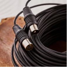 ВЧ-кабель, ТВ-гнездо - ТВ-штекер, 7м, черный REXANT