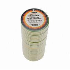 Изолента ПВХ профессиональная, 0,18х19мм, 20м, желто-зеленая KRANZ