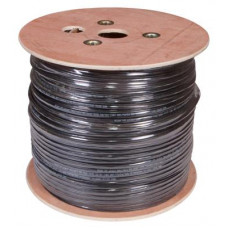 Кабель витая пара U/UTP, CAT 5e, PE, 4PR, 24AWG, OUTDOOR, SOLID, черный, с тросом, 305м, REXANT