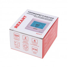 Терморегулятор цифровой R91XT сенсорный, программируемый, белый REXANT