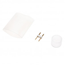 Установочный набор для Гибкого неона 16х16мм формы D (блок питания каучук с диодным мостом и вилкой, заглушка, переходная муфта, игла) 1,5м NEON-NIGHT