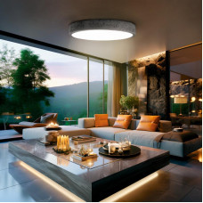 Светильник потолочный Sandstone, LUMI Line, 70Вт, 490x80 мм, серый REXANT