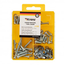 Набор винтов, гаек и шайб (132 шт/уп) KRANZ