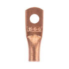 Наконечник медный ТМ 16-6-6 (16мм² - Ø6мм) (в упак. 100 шт.) REXANT