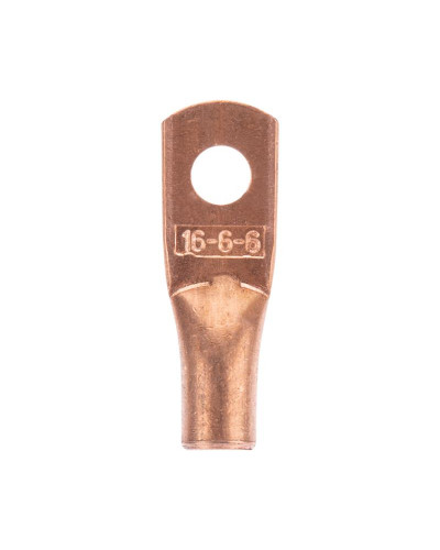 Наконечник медный ТМ 16-6-6 (16мм² - Ø6мм) (в упак. 100 шт.) REXANT