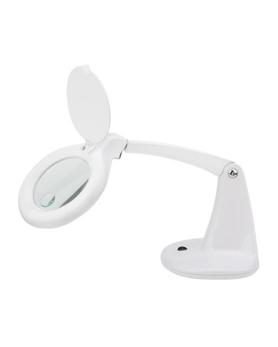 Лупа настольная 3D+12D с подсветкой 40 SMD LED, ø100мм, белая REXANT