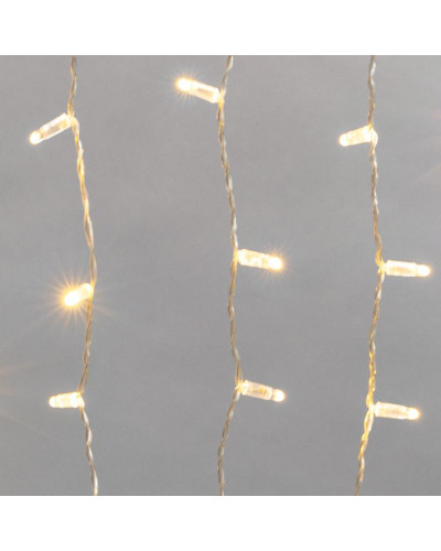 Гирлянда светодиодная Бахрома (Айсикл) 4,8х0,6м 176 LED ТЕПЛЫЙ БЕЛЫЙ прозрачный ПВХ IP65 эффект мерцания 230 нужен блок 303-500-1 NEON-NIGHT