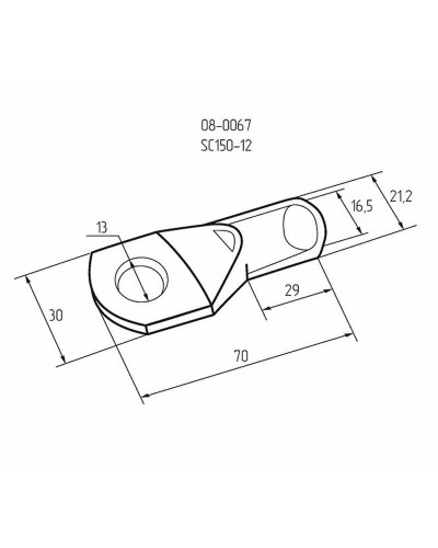 Наконечник кольцевой REXANT НК, ø13 мм, 150 мм², ТМЛ (DIN) 150-12