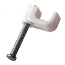 Крепеж кабеля плоский 4х2 мм, белый (20 шт/уп) REXANT