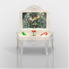 Декоративный светильник Столик с эффектом снегопада, подсветкой и новогодней мелодией