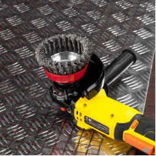 Щетка чашечная для УШМ, крученая стальная проволока, 100мм, М14 KRANZ