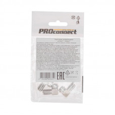 Переходник антенный, (гнездо F - штекер F), угловой, 5 шт. PROconnect