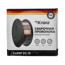 Сварочная проволока омедненная Св08Г2С-О (ER70S-6; SG2) 5 кг 1,0 мм D200 KRANZ