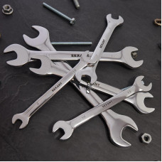 Набор ключей рожковых (8-19мм), 6 шт, CrV, зеркальное хромирование REXANT