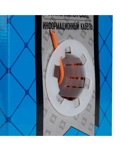 Кабель витая пара U/UTP, CAT 6, ZH нг(А)-HF, 4PR, 23AWG, INDOOR, SOLID, оранжевый, 305 м, REXANT