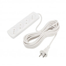 Удлинитель OPTIMA 4 гнезда, 7м, 2х0,75мм², б/з, белый PROconnect