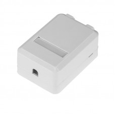 Корпус настенной розетки под 1 модуль Keystone Jack белый