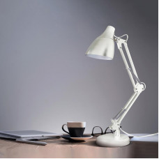 Светильник настольный REXANT Рубикон на металлической стойке с основанием, с цоколем Е27, 60 Вт, цвет лунный свет