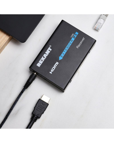 Приемник сигнала HDMI по витой паре RJ-45(8P8C) до 120м (1080p) REXANT