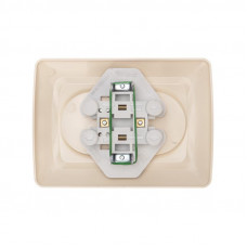 DEA Розетка 2-ая б/з с/у 10А Беж KRANZ
