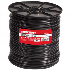 Кабель КВК-П-2 +2x0,75 мм² (Cu/Cu) черный, 200 м, REXANT