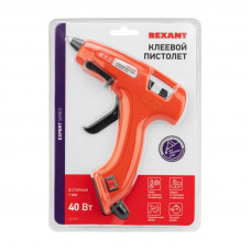 Пистолет клеевой, 40Вт, Ø7мм, ЭКСПЕРТ, блистер REXANT
