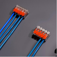 Универсальная компактная клемма СМК 221-415, 5-прoводная до 4,0 мм² (блистер 10 шт./уп.) REXANT