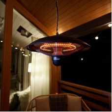 Обогреватель электрический инфракрасный подвесной в корпусе из нержавеющей стали 1,5кВт, 3 режима обогрева, механическая регулировка REXANT