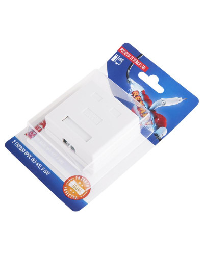 Розетка сетевая LAN, на стену, 2 гнездо 8Р8С (RJ-45), CAT 5е REXANT
