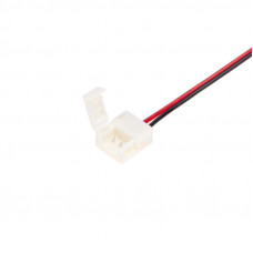 Коннектор питания с джеком для одноцветных светодиодных лент 120 диодов/метр с влагозащитой, 24В LAMPER