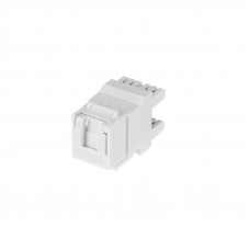 Модуль Keystone Jack RJ-45(8P8C), UTP неэкранированный, CAT 6, тип 180 градусов, с пылезащитной шторкой, белый REXANT PRO