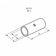 Соединительная гильза L-26мм, 16мм² (ГМЛ (DIN) 16) REXANT